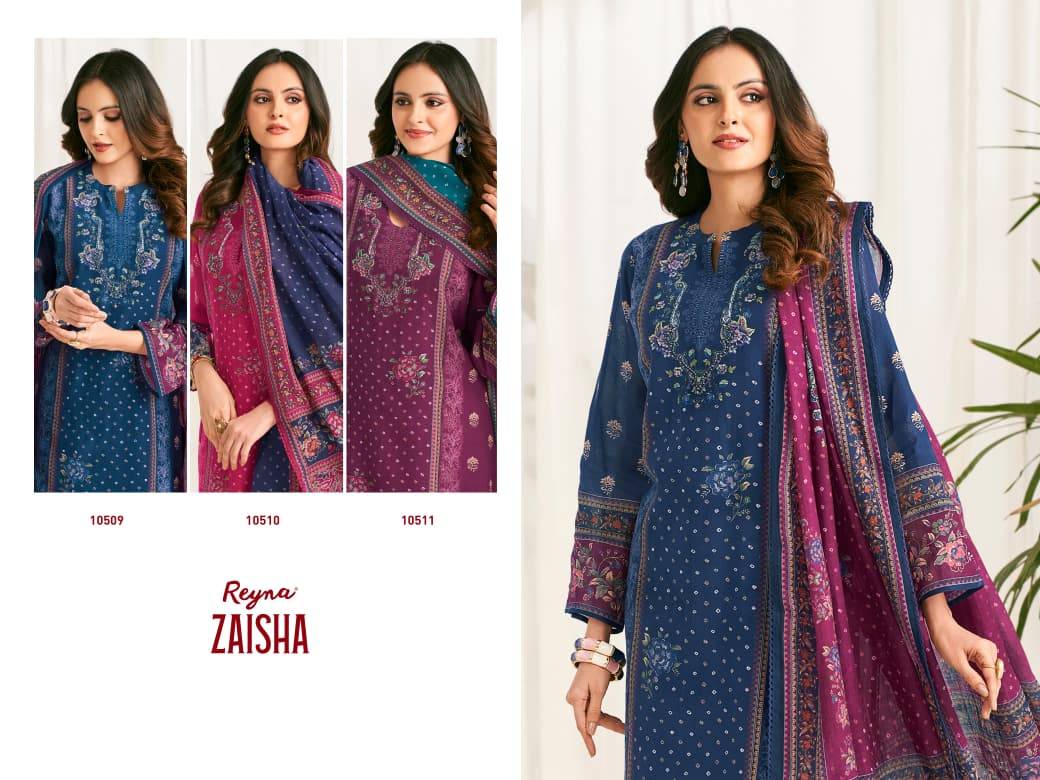 ZAISHA By REYNA 10509 A TO 10511 Beautiful Festive Suits Stylish Colorful Fancy Casual Wear & Ethnic Wear PURE MUL CHANDERI Dresses At Wholesale Price